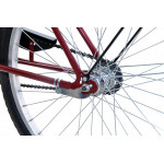 Retro skladací bicykel Fuzlu 24'' Universal / Universe 1 prevodový 15" bordová